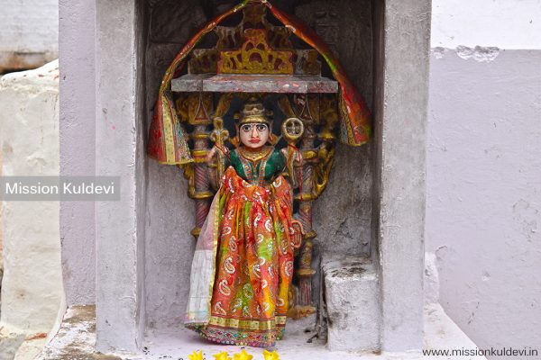 Idol of Ganga Mata at Maharao Lakhansi Baori in Ashapura Mata Temple Nadol